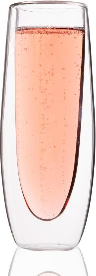 Picture of LEMONSODA Stemless Double Wall Champagne Glasses - Set of 4 (5.4 fl. oz / 160 mL) - Mimosa/Prosecco Glasses - Easy to Hold - Perfect for Bridal Shower, Weddings, Events